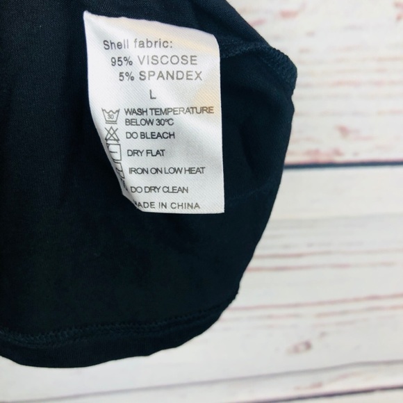 💝ANYFIT🎁 Black Padded Spaghetti Strap Size Large - Picture 3 of 4